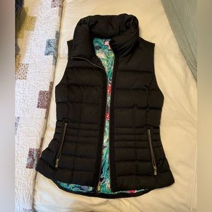 Lilly Pulitzer Black Down Vest